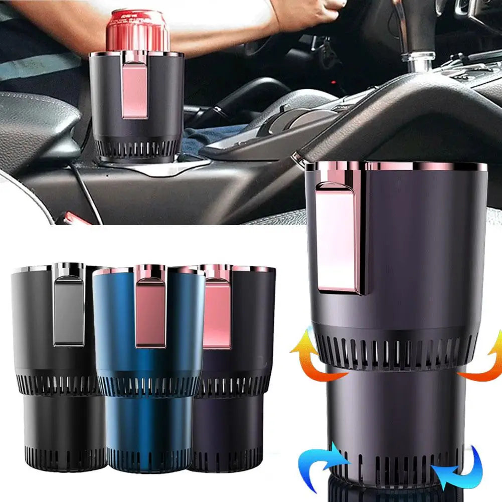 2-in-1 Car Cup Warmer Cooler, Smart Car Cup Holder Car Cooling & Heating Cup Holder Smart Car Heater & Colder Cups For Most V4T0